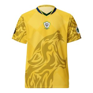 maillot sport africain jaune – lion royal & design performance