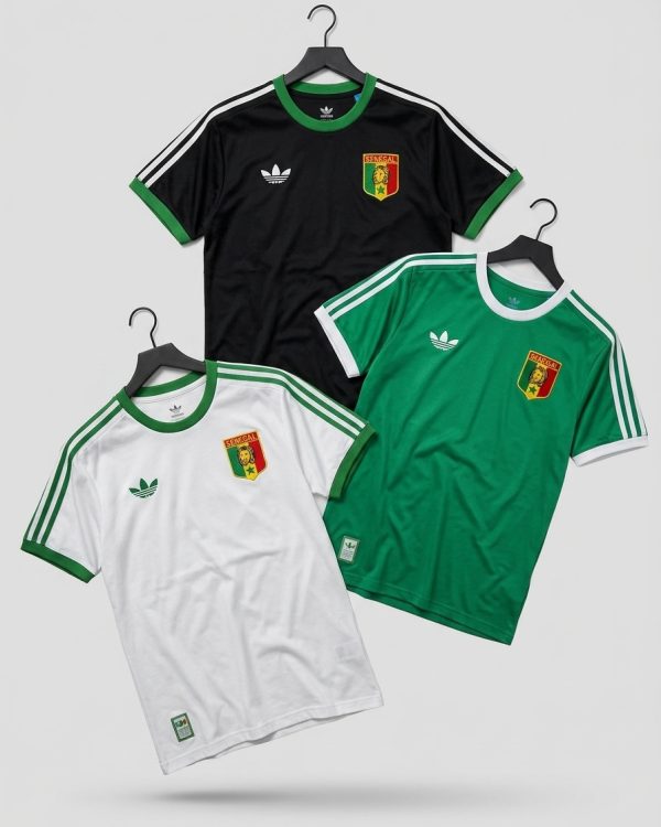 maillot rétro Équipe nationale du sénégal – adidas original (vert / blanc / noir)