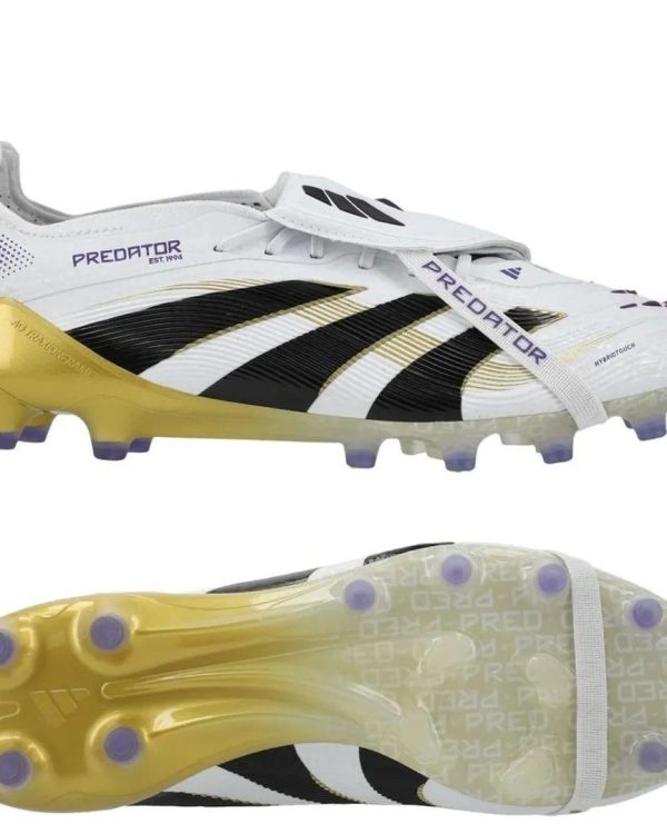 adidas predator elite fg – chaussures de football professionnelles blanc/or
