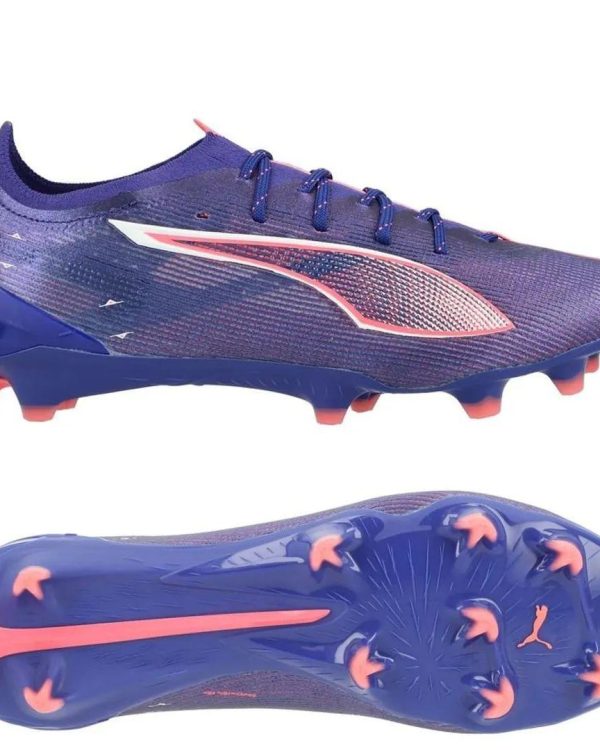 chaussures de football puma ultra bleu/violet fg – crampons terrain sec homme – sénégal