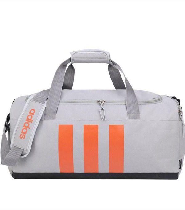 sac de sport adidas gris & orange sac duffle entraînement dakar